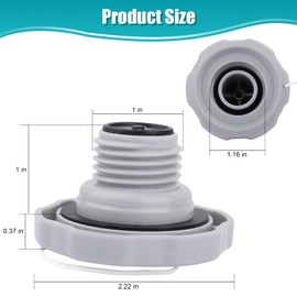P05767 Air Valve Cap, One Way Air Valve Screw Cap Replacement Parts Compatible with Airjet Lay Z Spa Inflatable Hot Tub, Lightweight and Portable