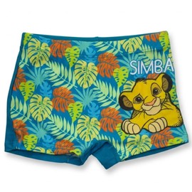 E plus M Re Leone Simba, costume da bagno per bambini, elasticizzato, con motivo giungla, taglia 98-128, Blu, 98 Centimetro-104 Centimetro