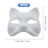 5pcs Cat Masks Therian Masks made of White Paper for