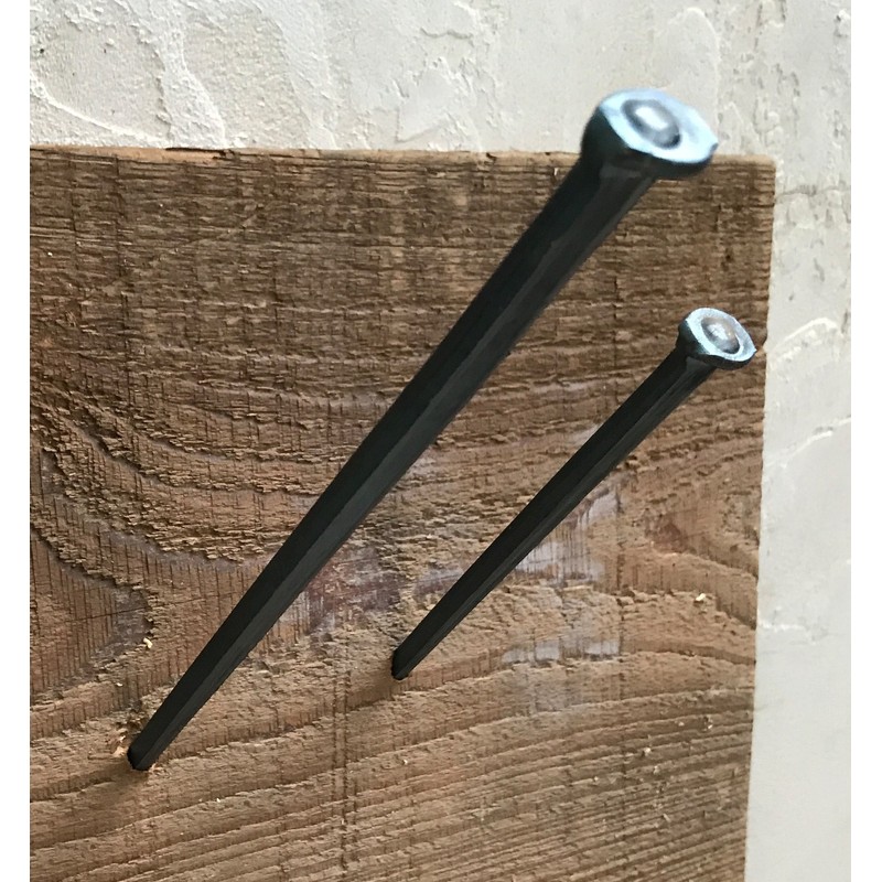 6"- Steel Square Common Rose Head STANDARD-60d - Large Spike