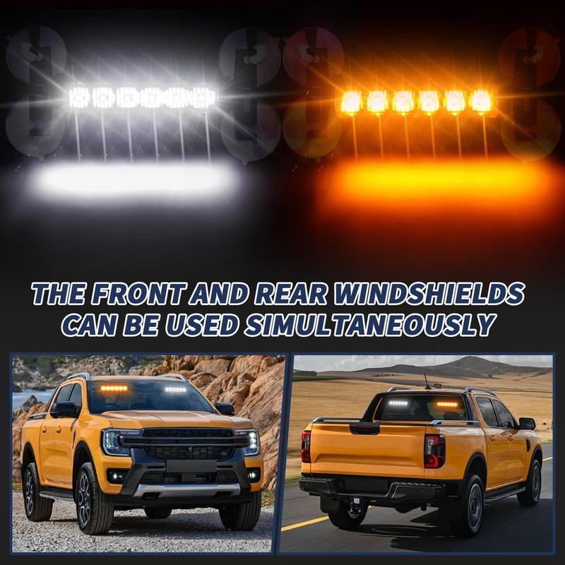 Tiannor 4X 6.1 inch Emergency Strobe Traffic Advisor Light Bar,24