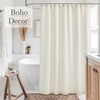 KGORGE Natural Linen Shower Curtain for Bathroom - Linen Blend