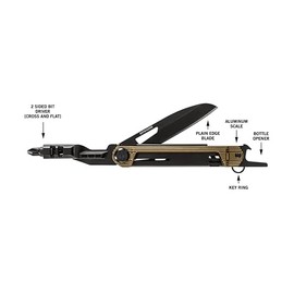 Gerber Gear Armbar Slim Drive, cuchillo de bolsillo multiherramienta con destornillador, bronce quemado