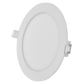 EMOS LED Panel 7 W Round 480 lm Recessed Ceiling Light in White with Diameter 12 cm Extra Flat Installation Depth 2.1 cm Light Colour Neutral White 4000 K with LED Driver