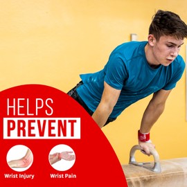 Reisport Gymnastic Wrist Support, Unisex One Size Wrist Support for Pull-up, Premium Leather Wrist Protection, Wrist Support with Hook & Loop Closure, Wrist Wraps for Weightlifting, Strength Training