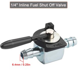 ZAMDOE 07-403 Fuel Shut Off Valve Heavy Duty Inline 180 Degree Ball Valve for Gas Diesel Petrol for Scagg 48568 for Oregon 07-403, for 1/4" Fuel Line