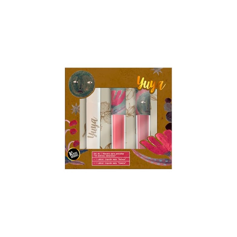 Set Máscara de pestañas 10 Aceites Naturales Negra + Labial