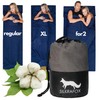 Silkrafox Cotton Sleeping Bag Cotton with Zip and Cushion Compartment