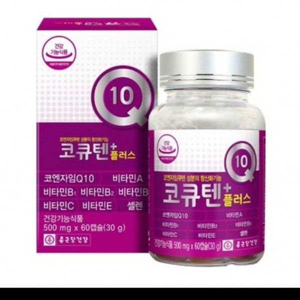 KRKR Chong Kun Dang Health CoQ10 Plus 500mg x 60 capsules / KRKR종근당건강 코큐텐 플러스 500mg x 60캡슐