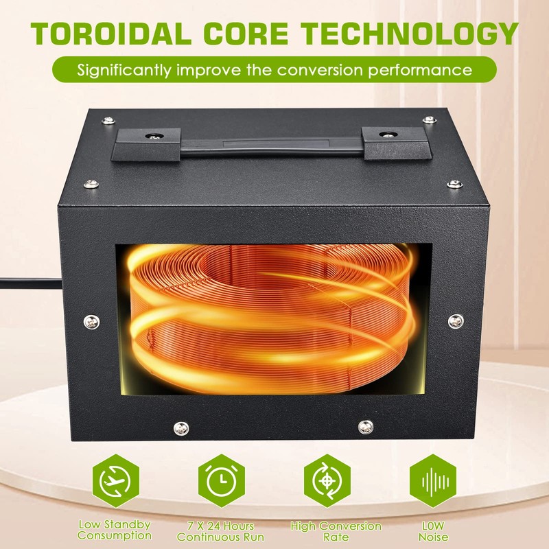 ZGROCK 1500W Voltage Converter Transformer Heavy Duty Step Up/Down- 110