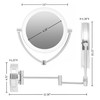Ovente 7.5" Lighted Wall Mount Makeup Mirror, 1X & 10X