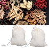 100Pcs Drawstring Cotton Bags 8cmx10cm Reusable Filter Tea Residue Environmentally