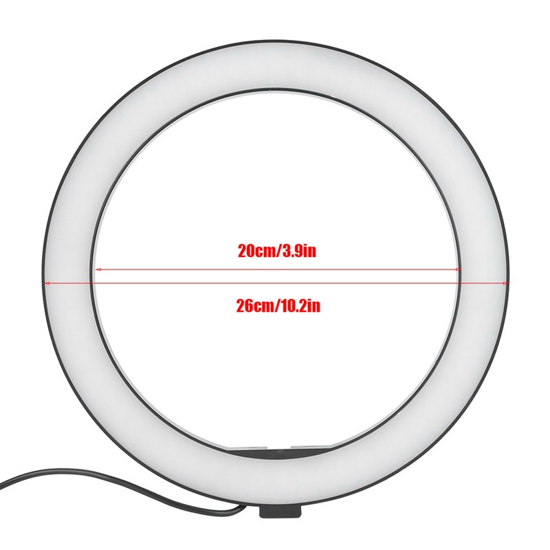 10 Inch 2400‑3000LM 12W LED Ring Light with Cell Phone