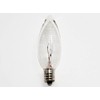 Bulbrite KR25CTC/25 25W Krystal Touch Torpedo Chandelier Bulb (B8), Candelabra