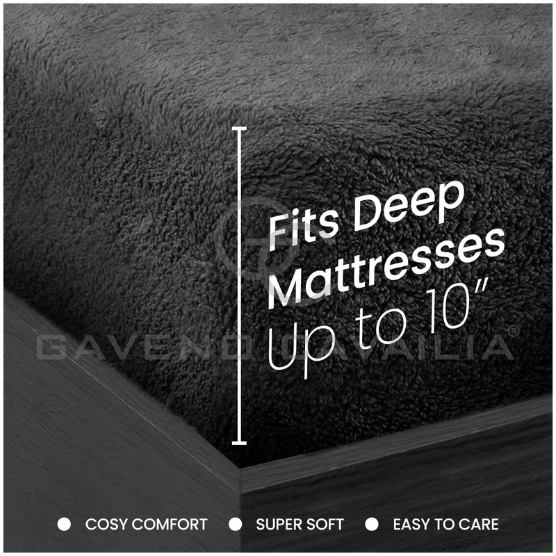 GC GAVENO CAVAILIA Teddy Bear Fleece Single Fitted Sheet -