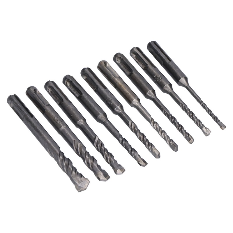 Masonry Drill Bit Set Carbide Tip Rotary Hammer Tool for