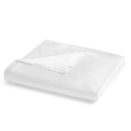 YnM Bamboo Duvet Cover for Weighted Blankets (White, 80''x87'')
