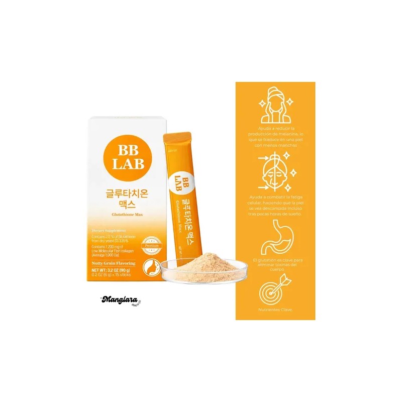 Glutatión BB LAB Glutathione Max en Polvo, con Colágeno Marino