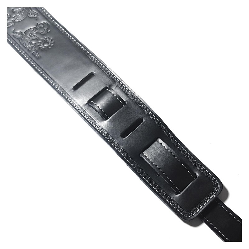 GeekPromise Embossing Pattern Natural Cowhide Guitar Strap Body Strap Suitable