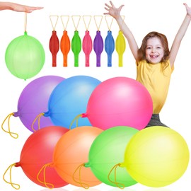 AOOSU Punch Balloons 45 cm, Pack of 52 Robust Perforated Balloons, Large Balloons, Colourful Balloons for Children, Birthday, Game, Party Accessories, Children's Birthdays, Weddings, Children's