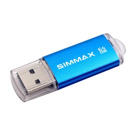 SIMMAX Memory Stick 64GB USB 2.0 Flash Drives Thumb Drive Pen Drive (64GB Blue)