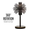 Ovente MLT60ABZ1X7X Espejo de Tocador Iluminado 7X 360° Doble Cara