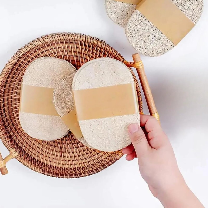 5 Esponja Vegetal Exfoliante Lufa 100% Natural Limpieza Corporal Elimina
