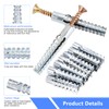 HSEAMALL 210 PCS Metal Expansion Tube Self Tapping Screws Kits