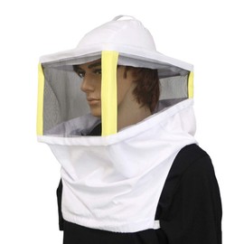 Luwint Folding Square Beekeeping Veil Hats - Cotton Stingless Removable Top Cap for Beekeeper Fishing Gardening