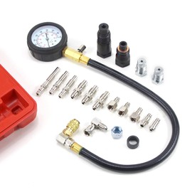 Diesel Engine Compression Tester Automotive Fuel Pressure Tester Kit, Engine Compression Gauges Tool 1000 PSI Cylinder Compression Gauge for Car and Truck