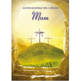 Mum Religious Easter Card - Christian Easter Card - A5 Size with Envelope