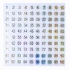 SaktopDeco 20 Sheets 1 to 100 Mini Number Stickers Round