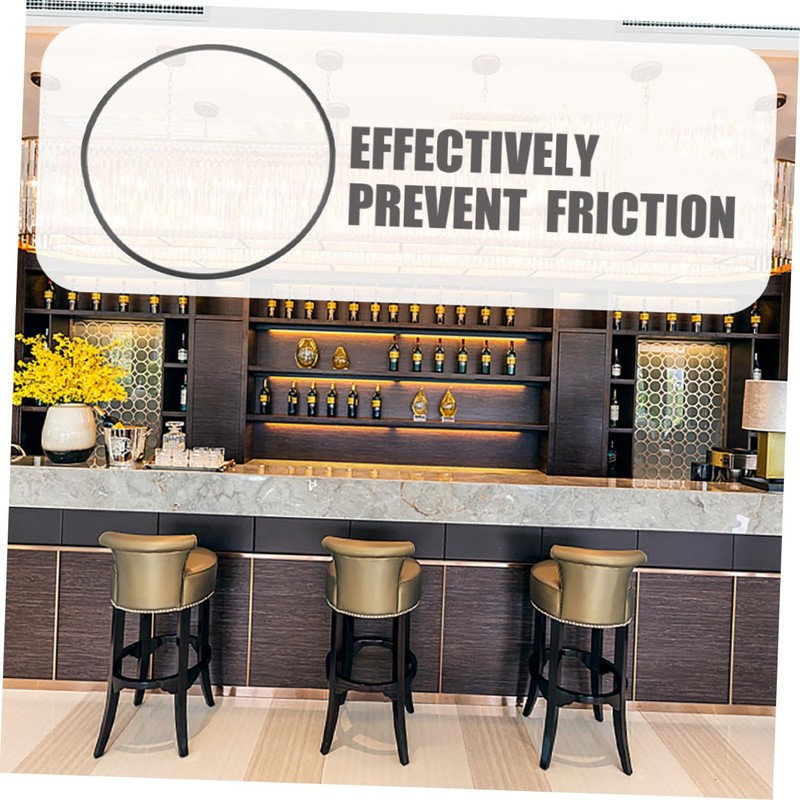 KONTONTY Rubber Bar Stool Leg Protectors 3pcs Floor Protector Pad