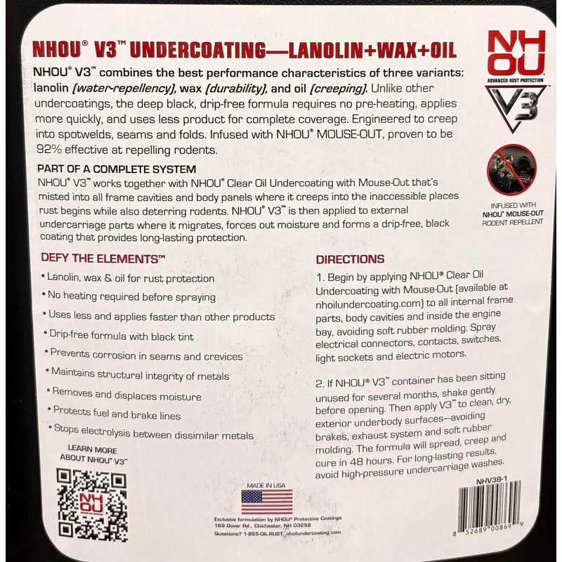 NH Oil V3 Sandard Economy Undercoating Spray Gun Kit (1