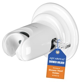 Handheld Shower Head Holder , Suction Cup Shower Head Holder, Adjustable Shower Head Wall Mounted for Tile/Glass (White)