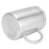 Stainless Steel Mug with Handle Lid DoubleLayer Heat Insulation Cup