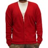Men's Long Sleeve Links Cardigan Sweater 4000-37 (X-Large, Red)