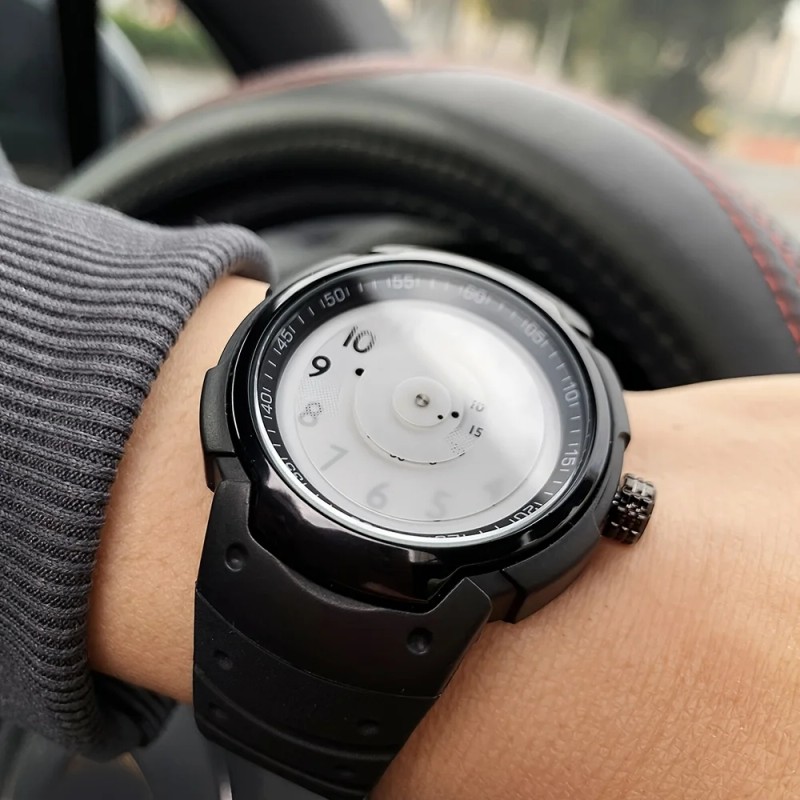 Sports Style Quartz Watch, Creative Design, Round Dial, Electronic Movement,