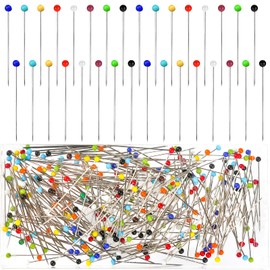 300 Pieces Multicolor Sewing Pins,38 mm Long Straight Glass Head Pins for Dressmaking, Quilting, Fabric, Jewellery & Crafts