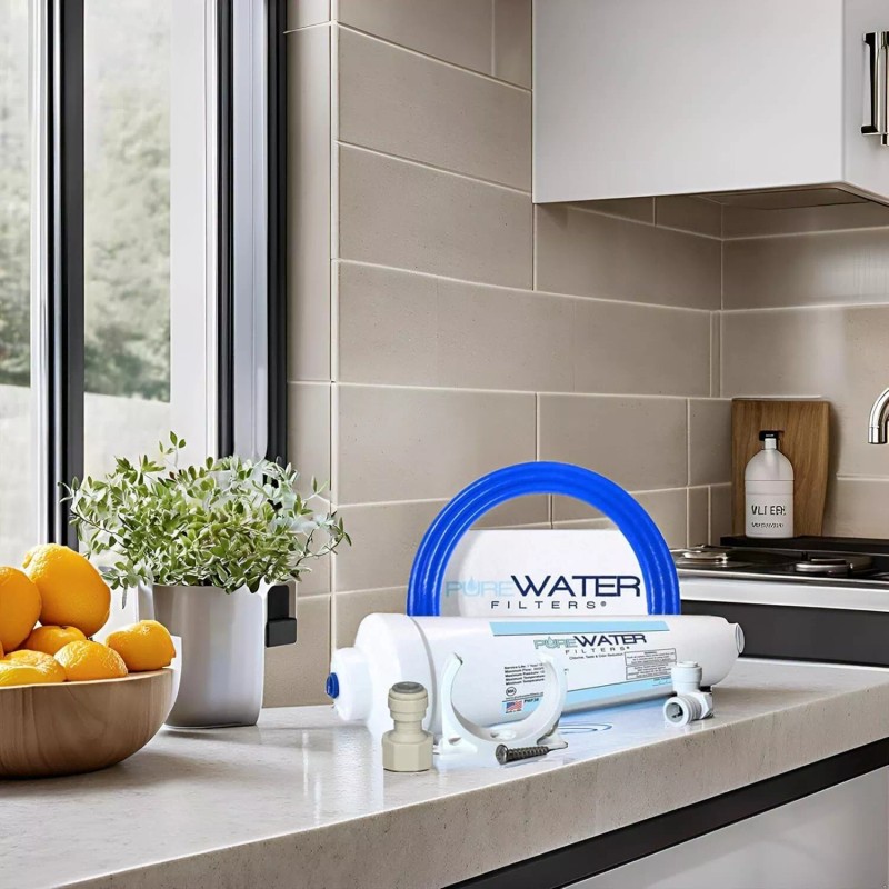 PureWater Filters Under Sink Water Filter Kit for Kitchen Sinks