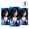 Schwarzkopf Live Intense Colour Blue Hair Dye, 3-Pack Permanent Colour