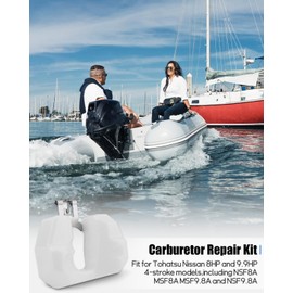 Hulyxayfave 3V1-87122-0 Boat Engine Carburetor Repair Kit Fit for Tohatsu Nissan 4 Stroke 8HP/9.8HP 2004 2006 2009-2014, Replacement 3V1-87122-0M 3V1871220