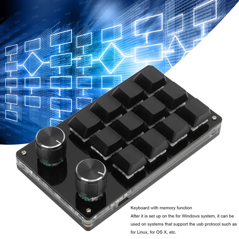 Zerodis Macro Mechanical Keyboard, One Handed Macro Mechanical Keyboard 12