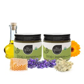 All Good Goop Organic Skin Care Recovery Balm - All Purpose Ointment w/Calendula, Lavender, Beeswax - Chafing Cream, Dry Skin Salve, Cracking Lip Moisturizer - Soothes, Hydrates & Calms - 2oz, 2-pack