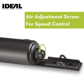 Ideal Security Heavy Screen and Storm Door Closer with Torsion Bar, Matte Black, 13.25" L x 1.5" W x 1.5 "H