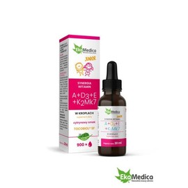Ekamedica Junior Synergia Witamin A+D3+E+K2Mk7-30 ml