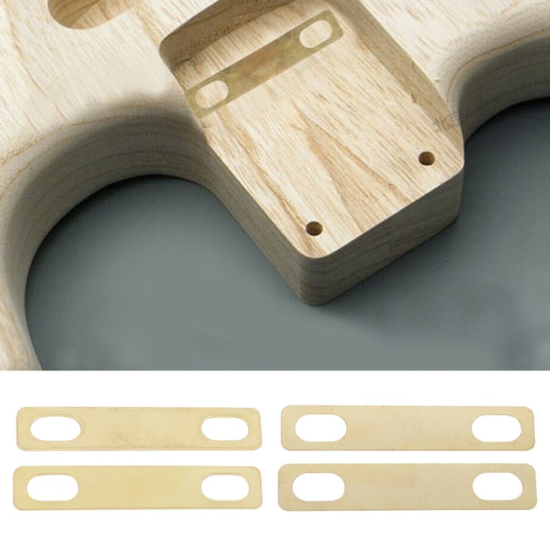 4Pcs Guitar Neck Shim Brass Material Heightening Gasket Set Musical