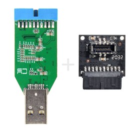 Xiwai USB 3.1 Front Panel Socket Key-A Type-E to USB 3.0 20Pin Header to Type-A Male Extension Adapter