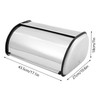 DYNAMI Stainless Steel Bread Box with Roll Up Lid, Large