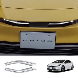 AKUSESARI PRA-SZWY Toyota New Model Prius 60 Series Front Grille Garnish Upper Cover Front Bumper Exterior Parts Accessories ABS Resin 2 PCS PRIUS 5th Generation January 2023 to Present